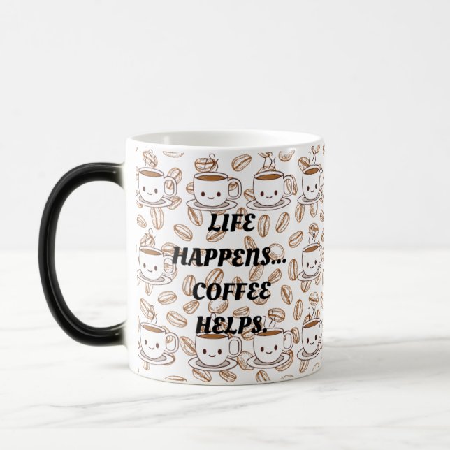 LA VIE SE PASSE...LE CAFÉ AIDE MUG 11oz (Gauche)