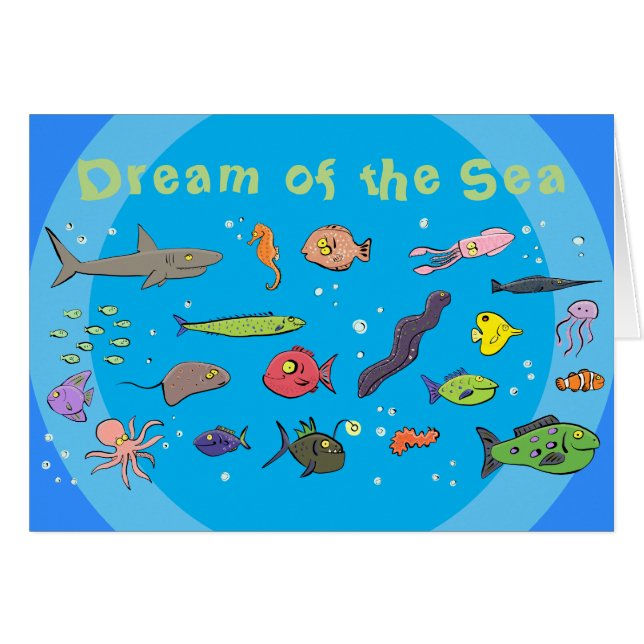 La vie sous-marine drôle dessin animé (Devant horizontal)