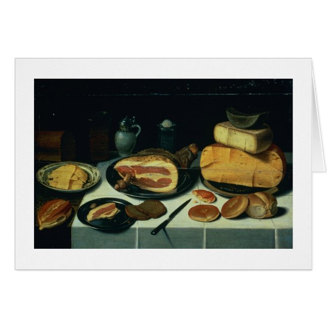 La vie toujours avec du jambon (huile sur le (Devant horizontal)