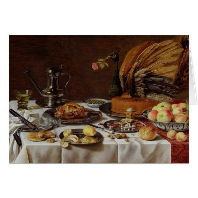 La vie toujours avec un tarte de paon, 1627 (Devant horizontal)