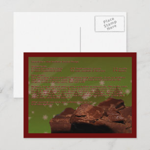 La vieille carte de recette de cacao à la mode de 