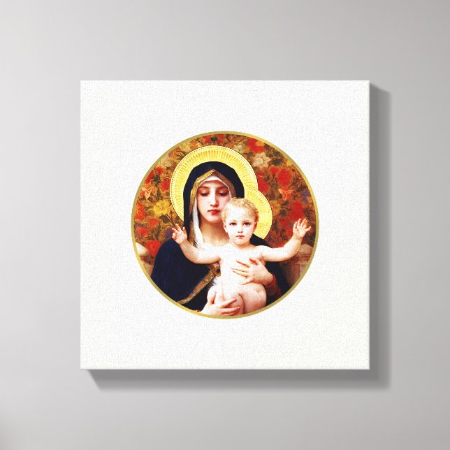 "La Vierge des Lilies" Belle toile enveloppée (Recto)
