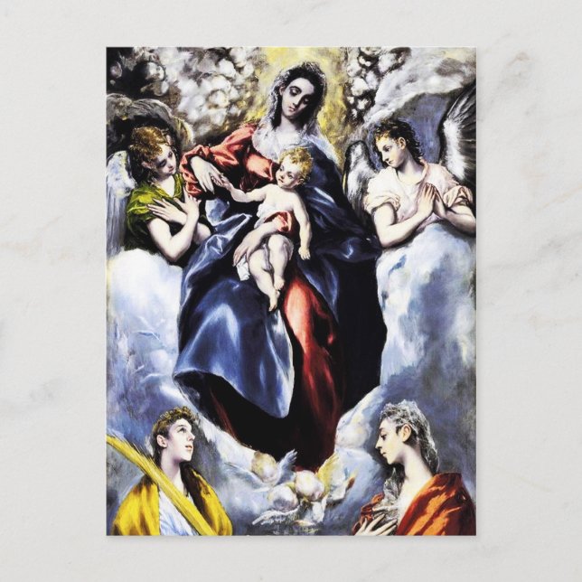 La Vierge et l'enfant avec la carte postale St Mar (Devant)