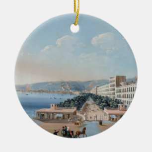 La Villa Reale di Chiaia, Neapel (Gouache auf Keramikornament