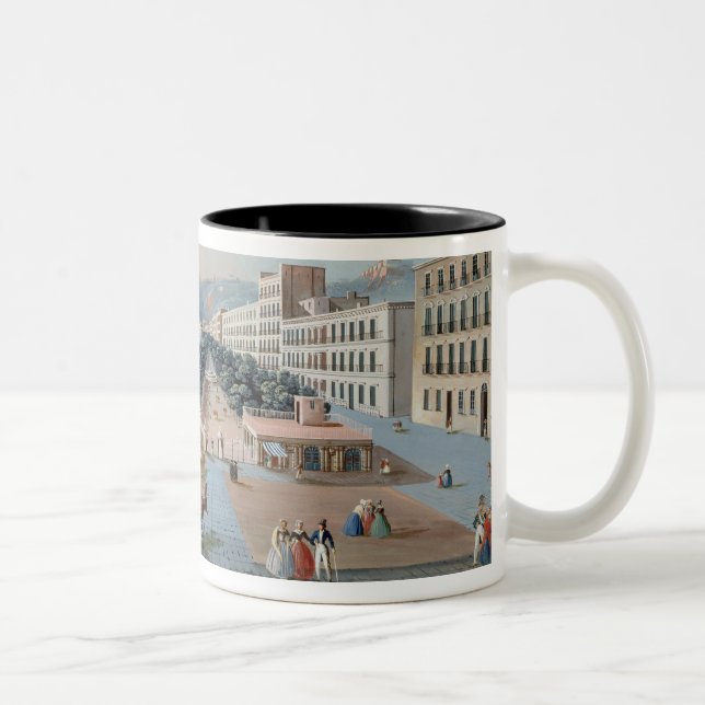 La Villa Reale di Chiaia, Neapel (Gouache auf Zweifarbige Tasse (Rechts)