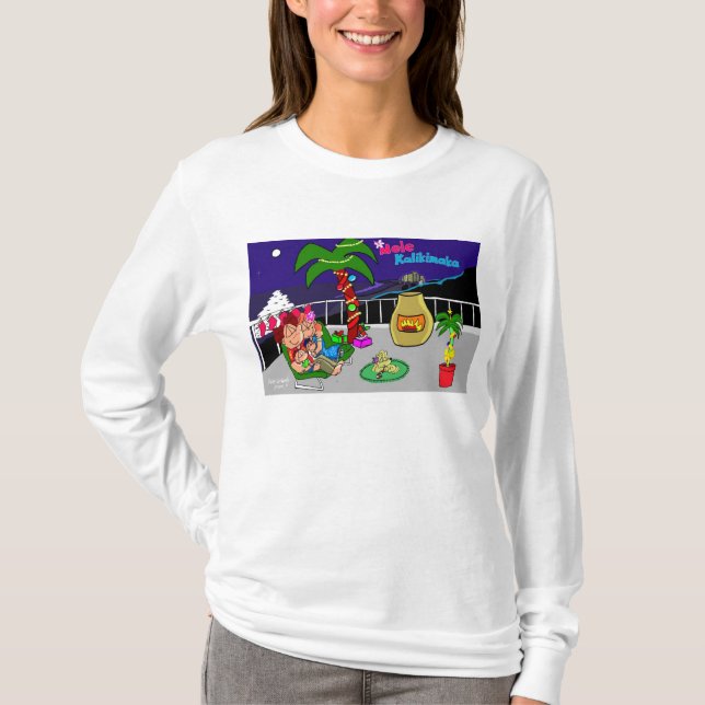 La ville de Mele Kalikimaka allume le T-shirt de (Devant)