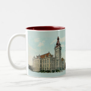 La ville hôtel originale dans la tasse de café de