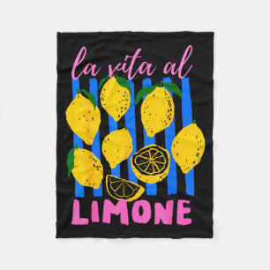 La Vita Al Limone Lustiges Italienisches Zitronenf Fleecedecke