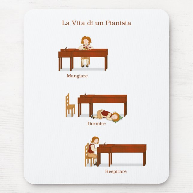 La Vita di un Pianista Mousepad (Vorne)