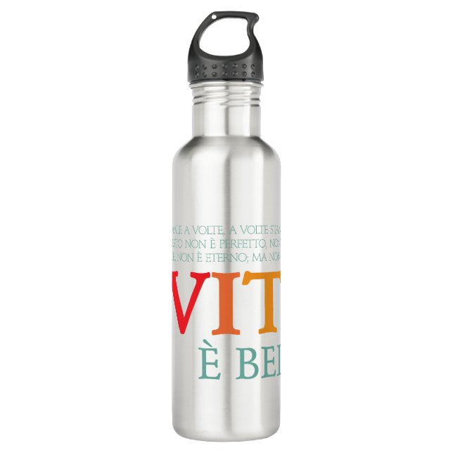 La vita è bella edelstahlflasche (Vorderseite)