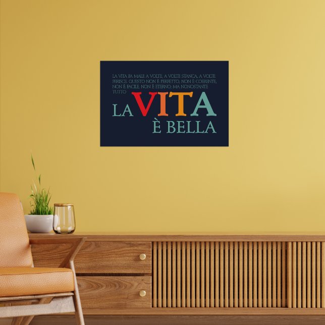 La vita è bella poster (Wohnzimmer 2)