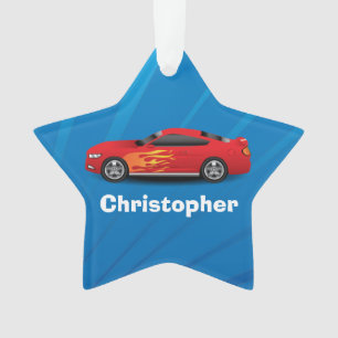 La voiture de sport flambe le bleu lumineux de