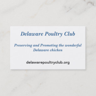 La volaille du Delaware matraquent des cartes de