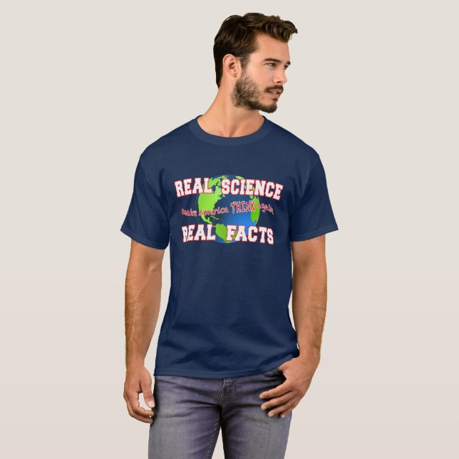 La "vraie Science, T-shirt foncé de vrais faits" (Devant entier)