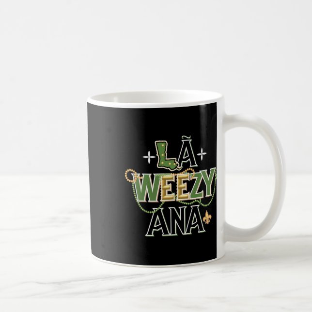 La Weezy Ana Mardi Gras Kaffeetasse (Rechts)