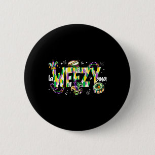 La Weezy Ana Mardi Gras Louisiana Fat Dienstag Män Button