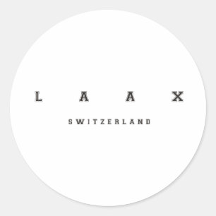 Laax die Schweiz Runder Aufkleber