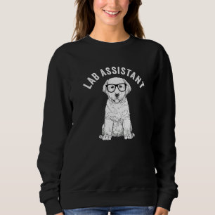 Lab Assistant Nerdy Gelber Labrador Retriever Welp Sweatshirt