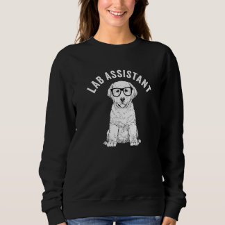 Lab Assistant Nerdy Gelber Labrador Retriever Welp Sweatshirt
