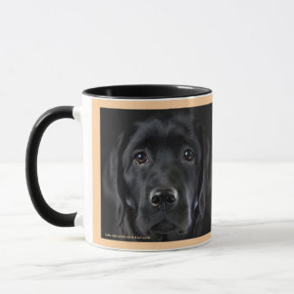 Lab Black Pup | Mug à deux tons, 15 oz
