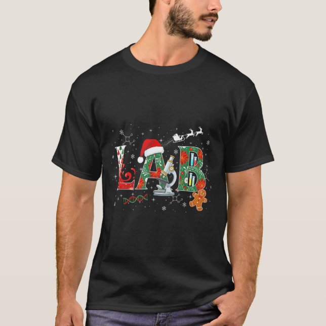 Lab Christmas Laboratory Technician Science Xmas S T-Shirt (Vorderseite)
