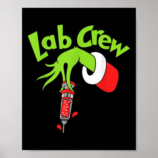 Lab Crew Merry Christmas Laboratory Tech Nurse Xma Poster (Vorne)