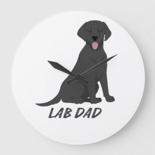 Lab Dad � Stolzer Labrador Retriever Hundebesitzer Große Wanduhr