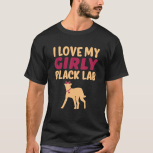 Lab Labrador Funny Girl Dog Pup Gender Reveve T-Shirt