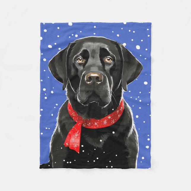 Lab Labrador Retriever Holiday Hund Rasse Fleecedecke (Vorderseite)