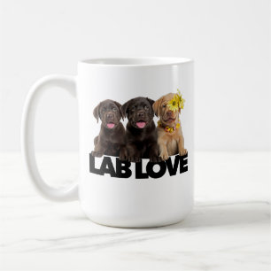 Lab Love Labrador Retriever Schokolade Gelb Schwar Kaffeetasse