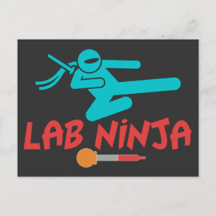 LAB NINJA - POSTKARTE FÜR MEDIZINISCHE LABORWISSEN