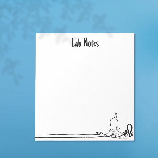 Lab Notes Whimsical Benutzerdefinierter Schwarz-We Notizblock (Von Creator hochgeladen)
