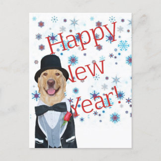 Lab personnalisable en Tux Carte Postale Nouvel An