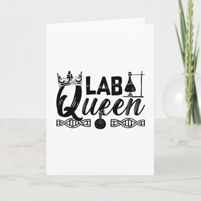 Lab Queen Lab Tech Laboratory Chemist Technician Karte (Vorderseite)
