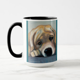 Lab Welpe in Schwierigkeiten Zweifarben-Tasse, 0 Tasse