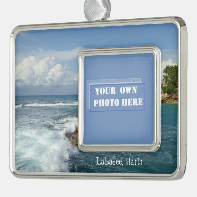 Labadee Meerblick-Gewohnheits-Foto Rahmen-Ornament Silber (Links)