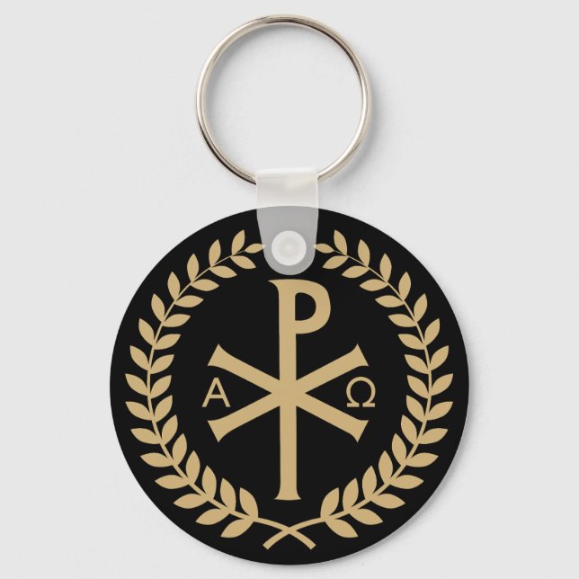Labarum - Chi Rho - Roman Imperial Standard Schlüsselanhänger (Vorderseite)