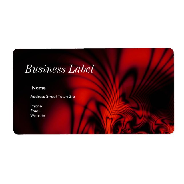 Label Address Business Abstrakt Red Black (Vorne)