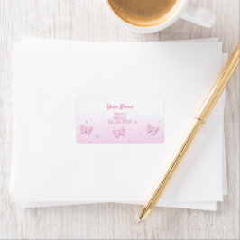 Label Address - Butterfly Adressaufkleber