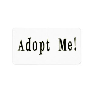 Label adoptiert adressaufkleber