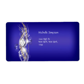 Label Blue White Gold Diamond-Adresse