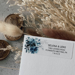 Label der Celestial Navy Blue Floral