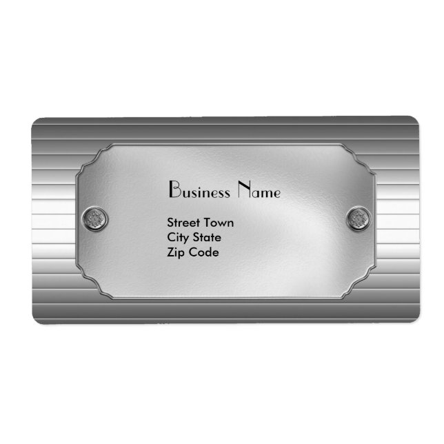 Label Eleganter Business Metal Chrome (Vorne)