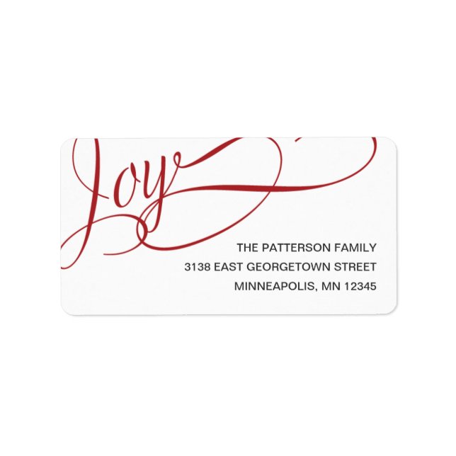 Label für Joyful wünscht Feriendaten Adressaufkleber (Vorne)