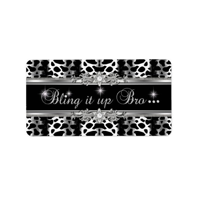 Label Lisa Bling Medium Adressaufkleber (Vorne)