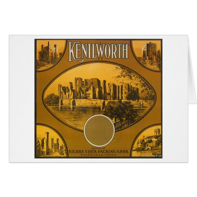 Label orange KenilworthRiverside, CA (Devant horizontal)