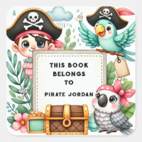 Label Pirate Themed "This Book gehört to Pirate"