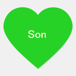 Label "Son"-Foto Herz-Aufkleber