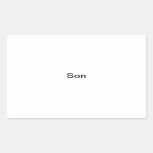 Label "Son"-Foto Rechteckiger Aufkleber