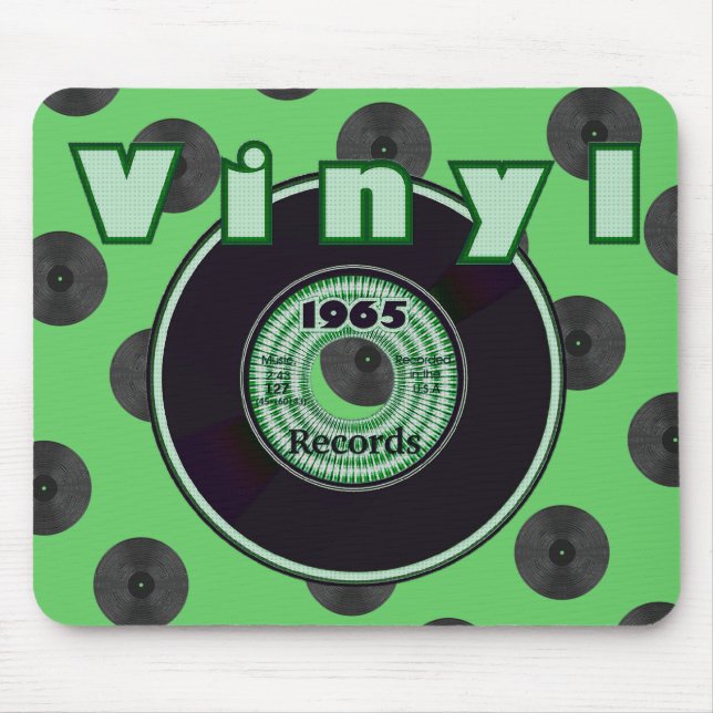Label VINYL 45 RPM Rekord 1965 Mousepad (Vorne)